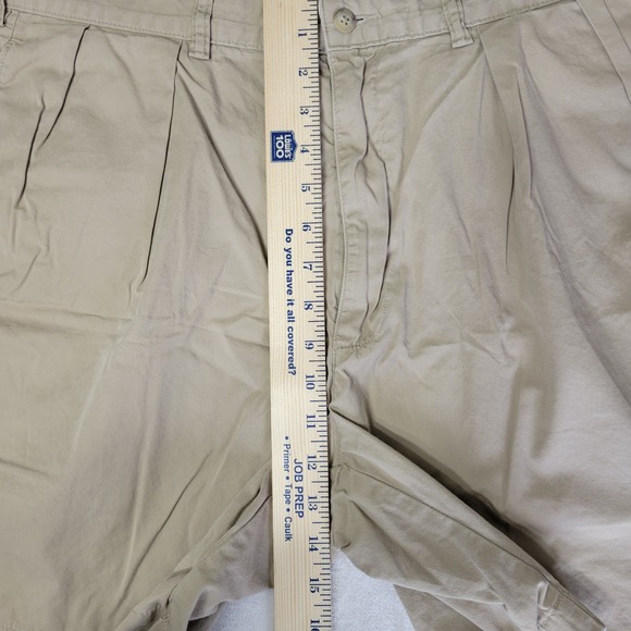 Vintage Polo Ralph Lauren Pleated Chino Golf Shorts Size 36 Tan Khaki Summer 8" - Picture 6 of 12
